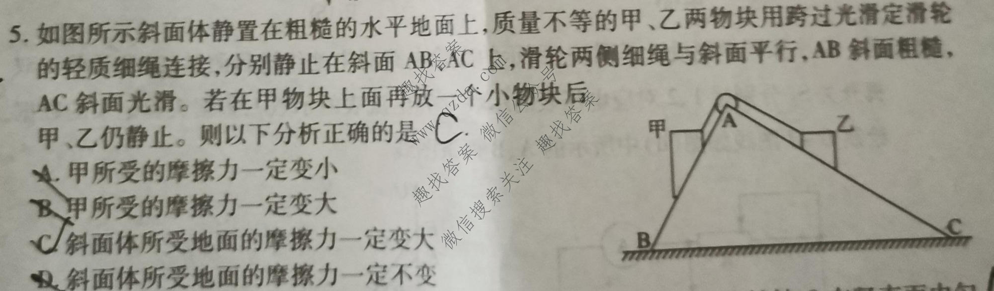 2022年湖北省八市高三(3月)联考物理试题