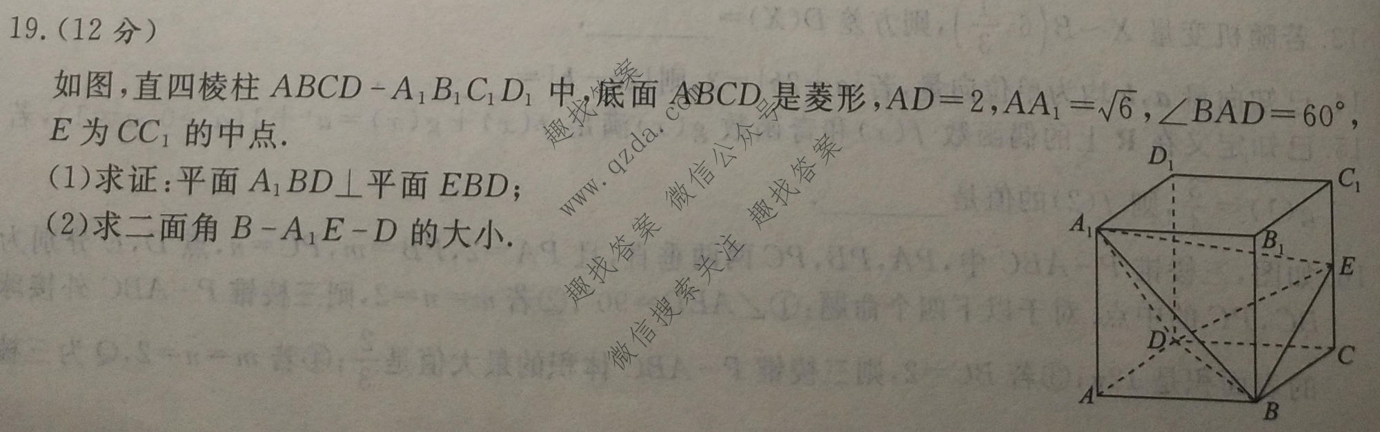 2022年青桐鸣押题卷(二)2理科数学试题