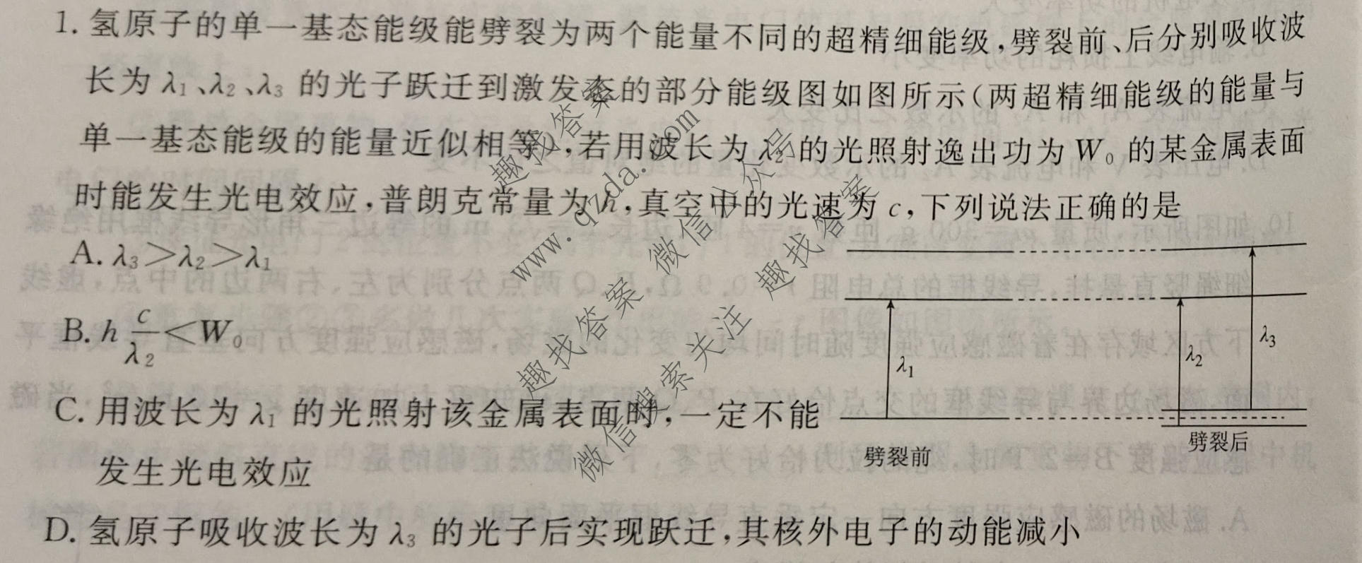 衡水金卷 2026年学科素养评价练习(一)1物理(Y)试题