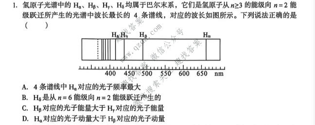 1号卷 A10联盟2026届高三5月最后一卷物理试题