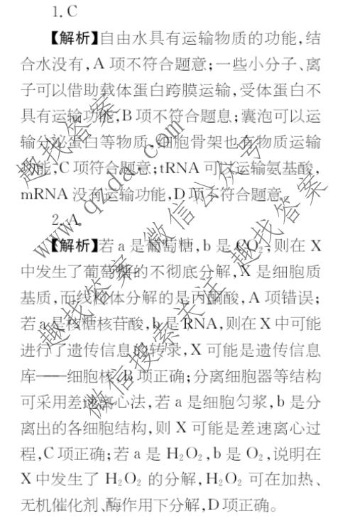 2025~2026学年核心突破(三十二)32生物SC试题