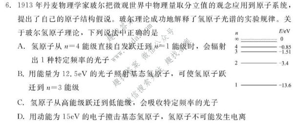 NT20名校联合体2025-2026学年6月高二年级测试物理试题