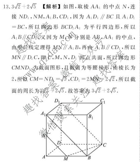 点石联考 2026届高一年级6月练习卷数学答案