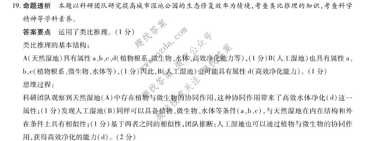 天一大联考 安徽省2025-2026学年高二7月联考政治答案