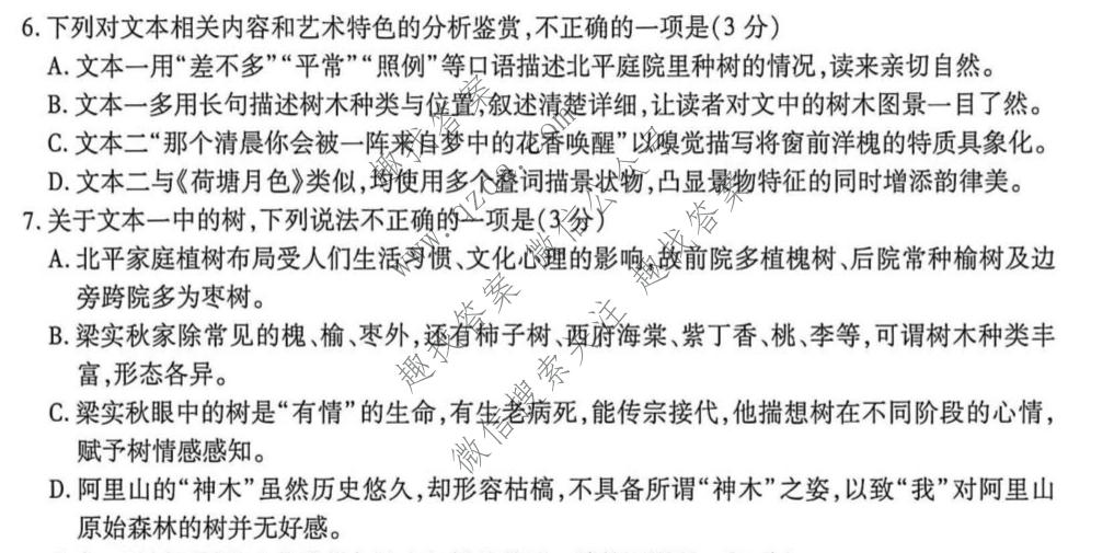 点石联考 辽宁省2026-2027学年高二年级上学期巩固训练语文试题